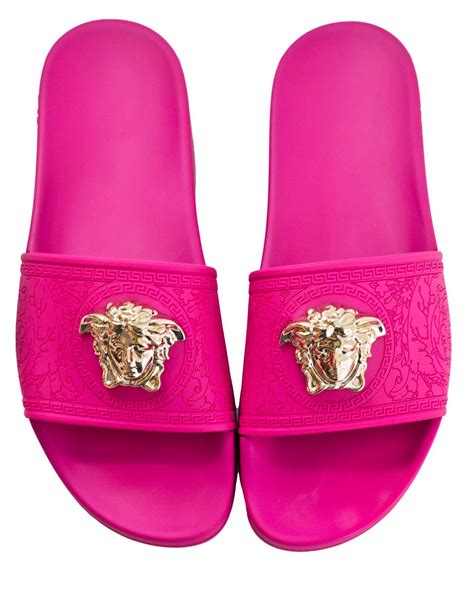 versace hot pink sandals